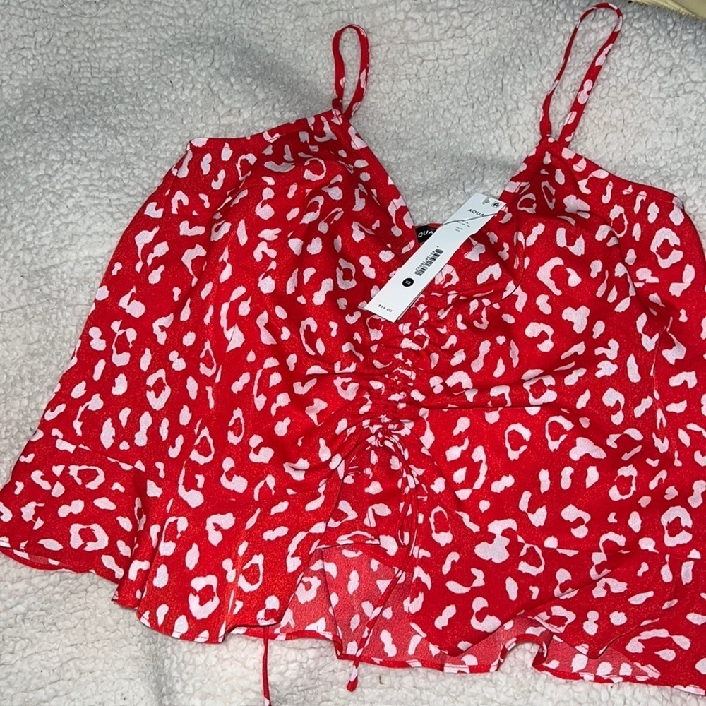 AQUA leopard top